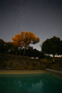Nuit à la belle étoile. Pas de pollution lumineuse